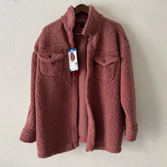 32 Degrees Heat Sherpa Shacket Cozycore Hygge M/L Shacket Loungewear Fall Winter - Picture 6 of 12